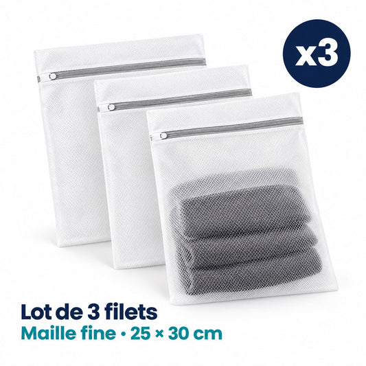 Lot de 3 filets de lavage